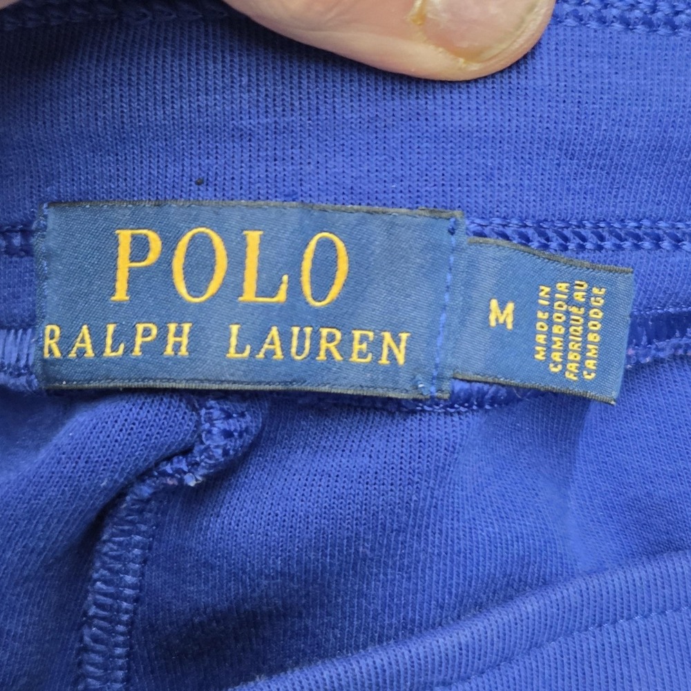 Polo Ralph Lauren Shorts Mens Medium Blue Fleece Double Knit Pockets Athletic - Picture 6 of 9